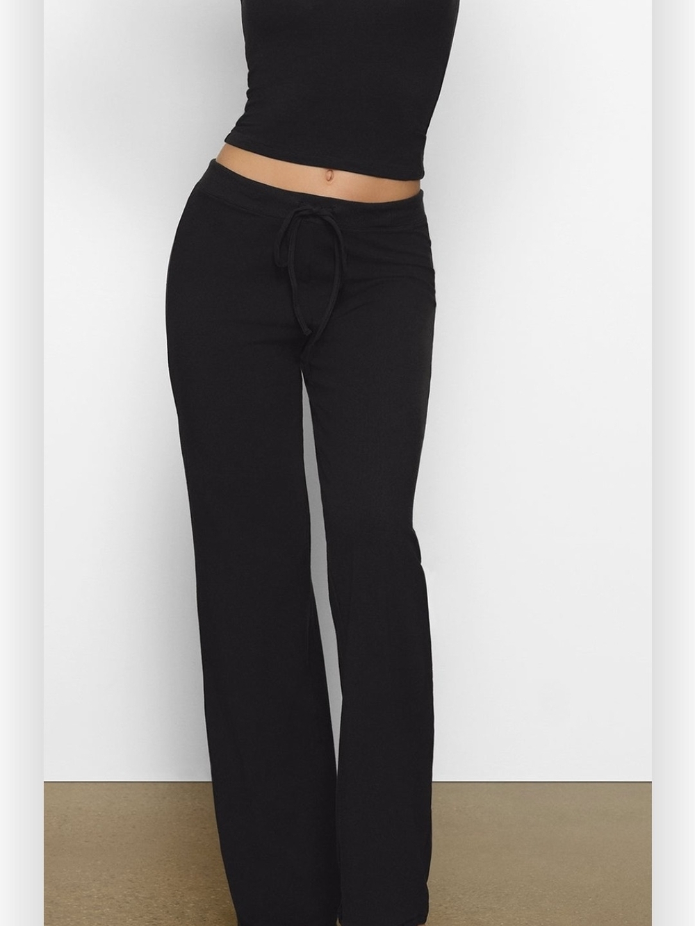 SKIMS Black Straight Leg Pant